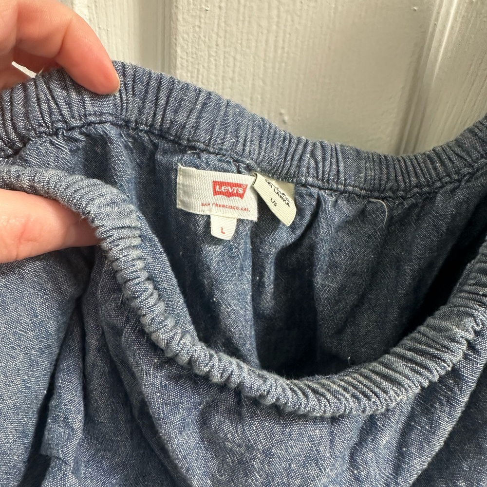 Denim Off-Shoulder Top - Picture 2 of 2